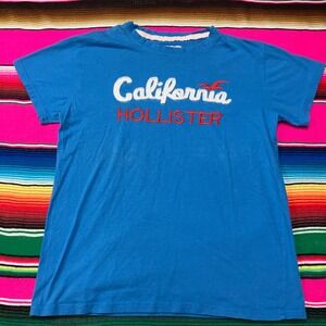 Vintage Hollister Co T-Shirt Women's M HCO Spellout Embroidered 3D Print Y2K 00s